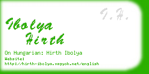 ibolya hirth business card